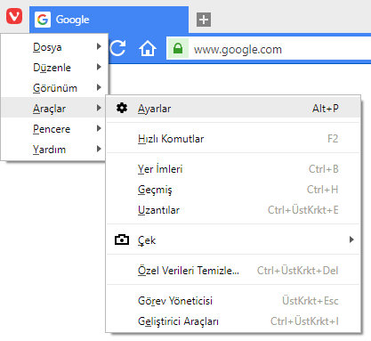 Vivaldi Browser Yer İmi Çubuğunu Gösterme Nasıl Yapılır?