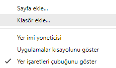Chrome'da Yer İmleri Çubuğuna Klasör Eklemek Chrome'da Yer İmleri Çubuğuna Klasör Eklemek