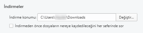 Opera'da İndirme Konumunu Değiştirmek Opera'da İndirme Konumunu Değiştirmek