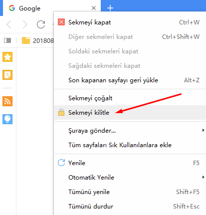 Maxthon Browser'da Sekme Kilitleme Nasıl Yapılır?