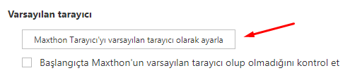 Maxthon Browser'ı Varsayılan Tarayıcı Yapmak Maxthon Browser'ı Varsayılan Tarayıcı Yapmak
