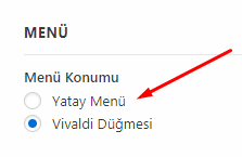Vivaldi Browser'da Menü Konumunu Değiştirmek