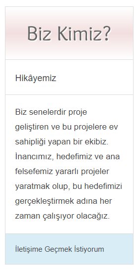 Web Sitemiz için Hakkımızda Kutucuğu Yapalım Web Sitemiz için Hakkımızda Kutucuğu Yapalım