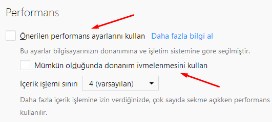 Firefox'da Donanım İvmesini Kapatma Nasıl Yapılır?