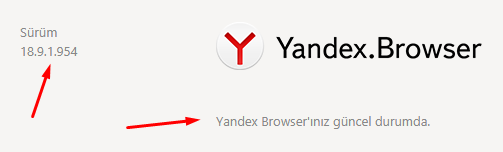 Yandex Browser'da Güncellemeleri Denetleme Nasıl Yapılır?