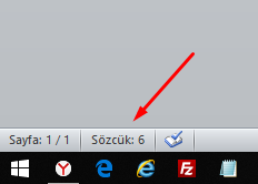 Word 2010'da Sözcük Sayısını Öğrenmek