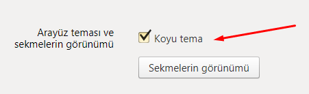 Yandex Browser'da Koyu Temayı Aktif Etmek Yandex Browser'da Koyu Temayı Aktif Etmek