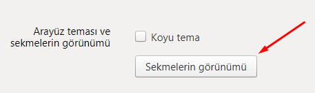 Yandex Browser'da Sekmelerin Görünümünü Değiştirmek