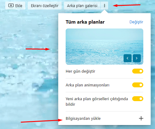Yandex Browser'da Yeni Sekme Arka Planını Değiştirmek