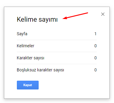 Google Dokümanlar Kelime Sayısı Öğrenme Nasıl Yapılır?