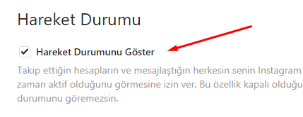 Instagram'da Hareket Durumu Kapatma Nasıl Yapılır?