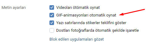 VKontakte'da GIF'leri Otomatik Oynatma Özelliğini Kapatmak VKontakte'da GIF'leri Otomatik Oynatma Özelliğini Kapatmak
