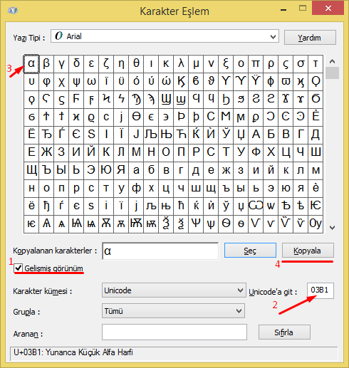 Klavyede Alfa - Beta - Teta İşareti Nasıl Yapılır?