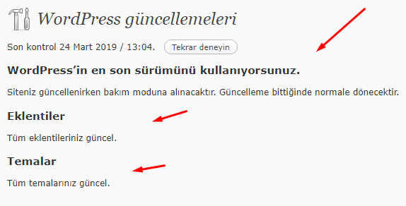 WordPress'te Tüm Güncelleme Uyarılarını Kapatalım WordPress'te Tüm Güncelleme Uyarılarını Kapatalım
