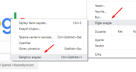 Chrome Geliştirici Araçları Açma Nasıl Yapılır?