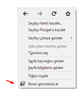 Firefox Ekran Görüntüsü Alma Nasıl Yapılır?