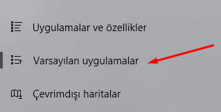 Windows 10 Varsayılan Tarayıcı Değiştirmek