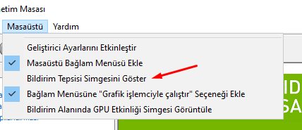 NVIDIA Simgesini Görev Çubuğunda Gizlemek NVIDIA Simgesini Görev Çubuğunda Gizlemek
