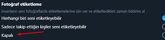 Twitter Fotoğraf Etiketleme Kapatma Nasıl Yapılır?