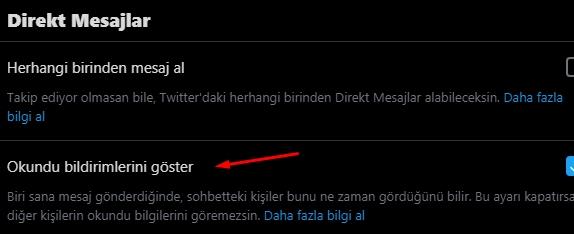 Twitter Mesaj Okundu Bilgisi Kapatma Nasıl Yapılır?