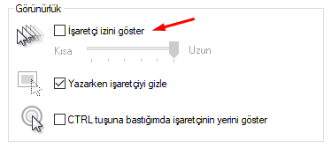 Windows 10 Fare İzi Gösterme Nasıl Yapılır? Windows 10 Fare İzi Gösterme Nasıl Yapılır?