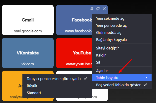 Yandex Browser Tablo Boyutu Değiştirme Nasıl Yapılır? Yandex Browser Tablo Boyutu Değiştirme Nasıl Yapılır?