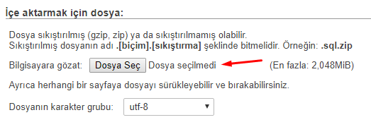 phpMyAdmin ile Veritabanı Yedek Yükleme Nasıl Yapılır? phpMyAdmin ile Veritabanı Yedek Yükleme Nasıl Yapılır?