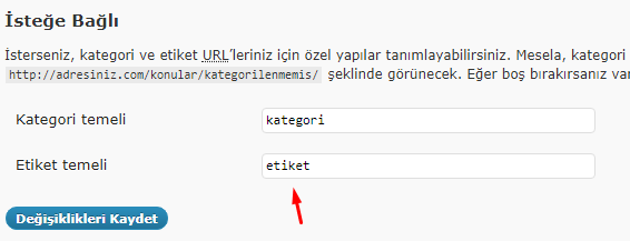 WordPress Etiket Kalıcı Bağlantı Ayarı Nasıl Yapılır? WordPress Etiket Kalıcı Bağlantı Ayarı Nasıl Yapılır?