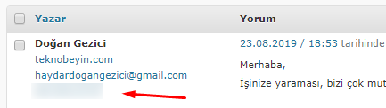 WordPress Aynı IP Adresinden Gönderilen Yorumları İnceleyelim WordPress Aynı IP Adresinden Gönderilen Yorumları İnceleyelim