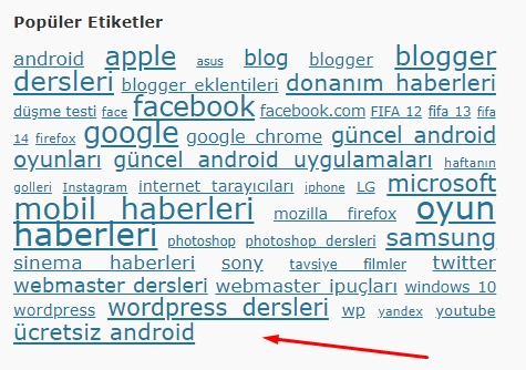 WordPress Popüler Etiketleri Görüntülemek (Eklentisiz) WordPress Popüler Etiketleri Görüntülemek (Eklentisiz)