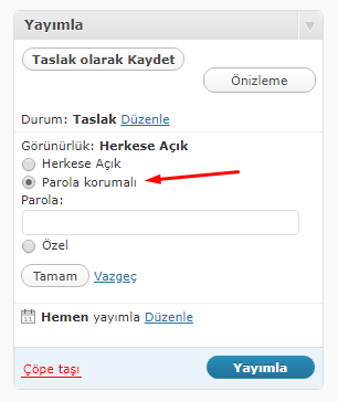 WordPress Yazı Şifreleme Nasıl Yapılır? WordPress Yazı Şifreleme Nasıl Yapılır?