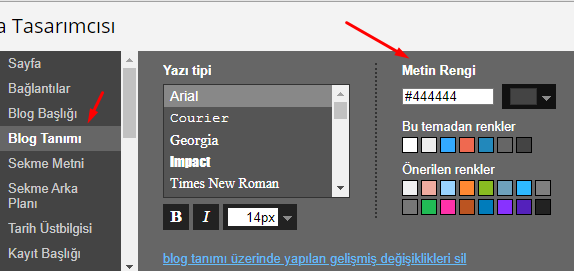 Blogger Açıklama Yazı Rengi Değiştirme Nasıl Yapılır? Blogger Açıklama Yazı Rengi Değiştirme Nasıl Yapılır?