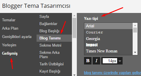 Blogger Açıklama Yazı Tipi Değiştirme Nasıl Yapılır? Blogger Açıklama Yazı Tipi Değiştirme Nasıl Yapılır?
