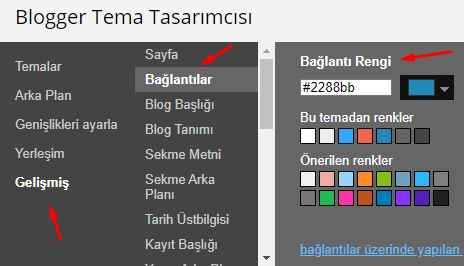 Blogger Bağlantı Rengi Değiştirme Nasıl Yapılır?