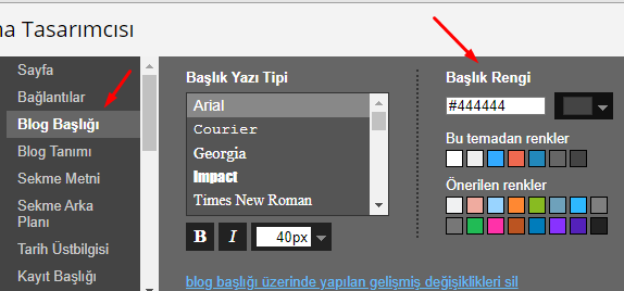Blogger Ana Başlık Rengi Değiştirme Nasıl Yapılır? Blogger Ana Başlık Rengi Değiştirme Nasıl Yapılır?