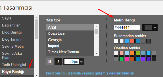 Blogger Kayıt Başlığı Yazı Rengi Değiştirme Nasıl Yapılır? Blogger Kayıt Başlığı Yazı Rengi Değiştirme Nasıl Yapılır?
