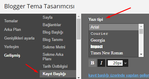 Blogger Kayıt Başlığı Yazı Tipi Değiştirme Nasıl Yapılır? Blogger Kayıt Başlığı Yazı Tipi Değiştirme Nasıl Yapılır?