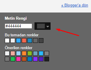 Blogger Metin Rengi Değiştirme Nasıl Yapılır?