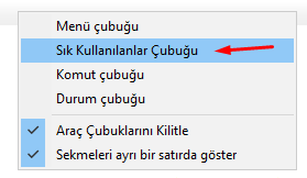 Internet Explorer 11'de Sık Kullanılanlar Çubuğu Nasıl Eklenir? Internet Explorer 11'de Sık Kullanılanlar Çubuğu Nasıl Eklenir?