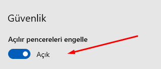 Microsoft Edge'de Açılır Pencereleri Engelleyelim Microsoft Edge'de Açılır Pencereleri Engelleyelim