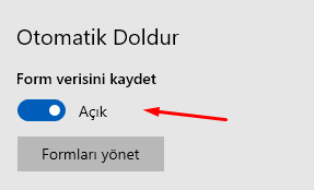 Microsoft Edge'de Form Verisi Kaydetmeyi Kapatalım Microsoft Edge'de Form Verisi Kaydetmeyi Kapatalım