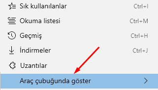 Microsoft Edge'de Araç Çubuğuna Geçmiş Kısayolu Eklemek Microsoft Edge'de Araç Çubuğuna Geçmiş Kısayolu Eklemek