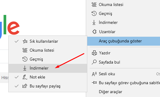 Microsoft Edge'de Araç Çubuğuna İndirmeler Kısayolu Eklemek Microsoft Edge'de Araç Çubuğuna İndirmeler Kısayolu Eklemek