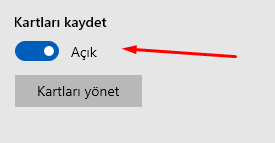 Microsoft Edge'de Kart Bilgisi Kaydetmeyi Kapatalım Microsoft Edge'de Kart Bilgisi Kaydetmeyi Kapatalım