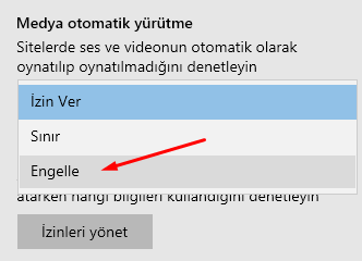 Microsoft Edge'de Medya Otomatik Yürütmeyi Kapatalım