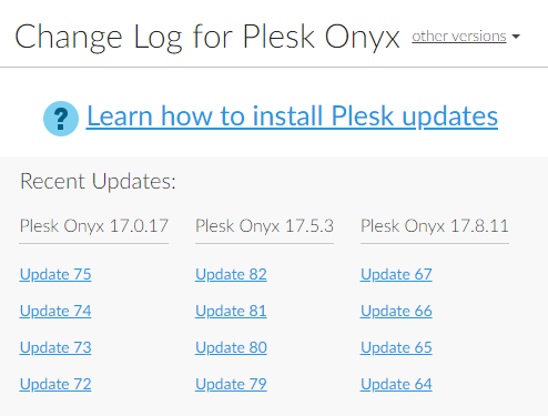 Plesk Onyx Güncelleme Değişiklikleri Nasıl Görüntülenir?