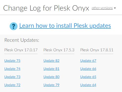 Plesk Onyx Güncelleme Değişiklikleri Nasıl Görüntülenir? Plesk Onyx Güncelleme Değişiklikleri Nasıl Görüntülenir?