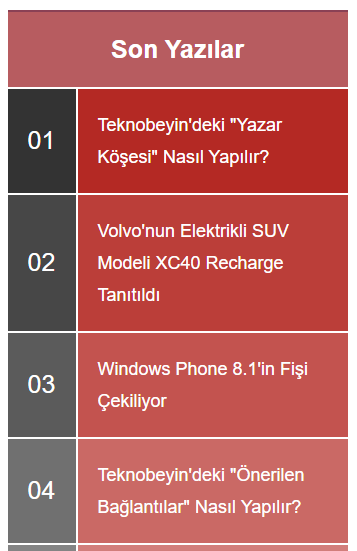 Teknobeyin'deki "Son Yazılar" Nasıl Yapılır? Teknobeyin'deki "Son Yazılar" Nasıl Yapılır?