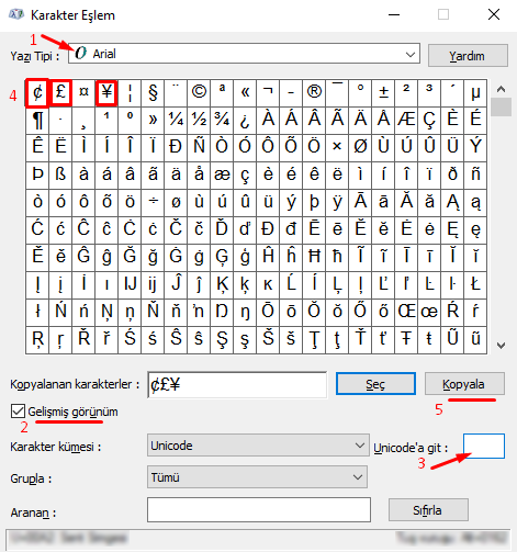 Klavyede Cent - Sterlin - Yen Para Birimi İşareti Nasıl Yapılır?