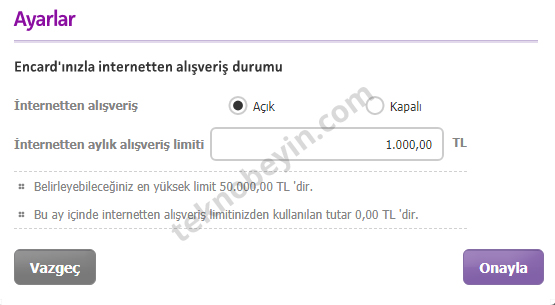 Enpara Encard İnteret Alışveriş Limiti Arttırma Nasıl Yapılır?